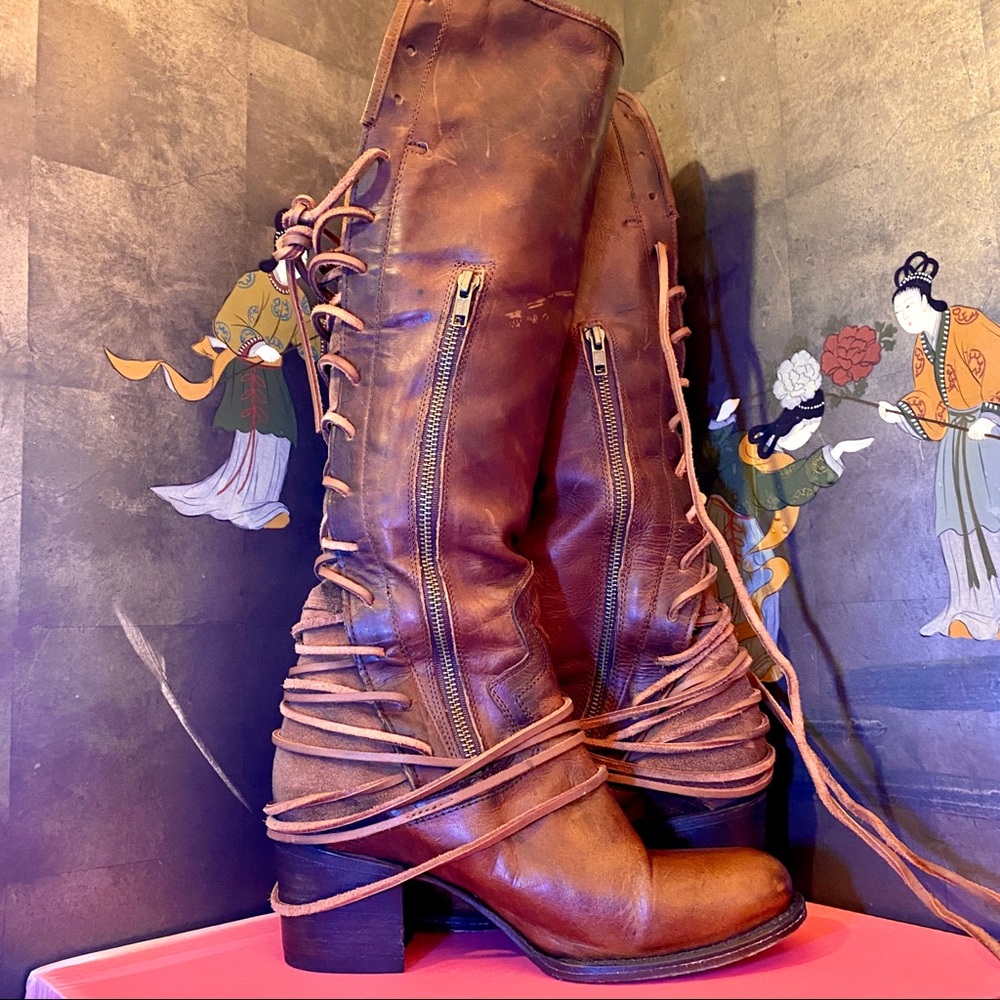COPY - Freebird Coal Cognac Boots Size 9